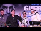 EPIC Danny Garcia vs. Robert Guerrero Final Press Conference- Dads almost brawl