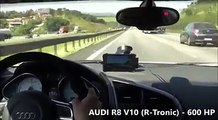 Trending : Checkout How He Defeated Suzuki GSXR And Kawasaki ninja With His Audi R8. He Really Have Got Some Skill