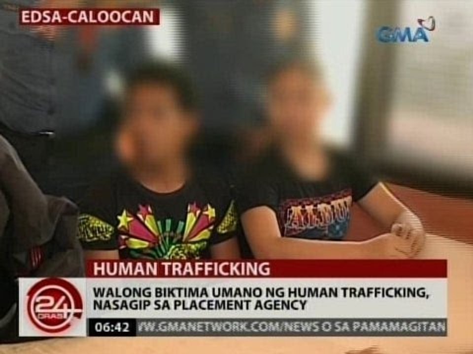 24 Oras 8 Biktima Umano Ng Human Trafficking Nasagip Sa Placement Agency Video Dailymotion 4296