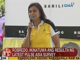 UB: Robredo, ikinatuwa ang resulta ng latest Pulse Asia survey