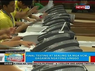 BP: Final testing at sealing sa mga VCM, gagawin ngayong linggo