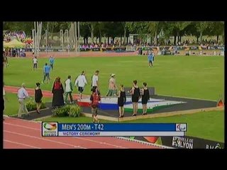 Athletics - men's 200m T42 Medal Ceremony - 2013 IPC Athletics WorldChampionships, Lyon