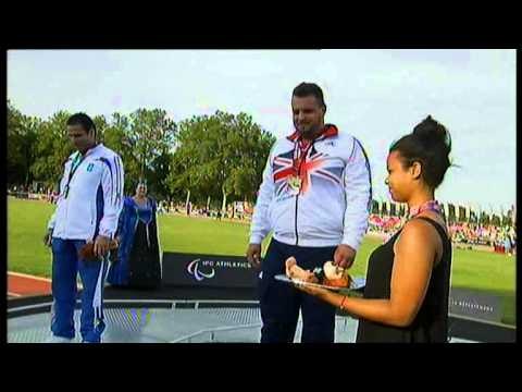 Athletics - men's discus throw F42 Medal Ceremony - 2013 IPC AthleticsWorld Championships, Lyon