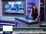 Argentina: miles de trabajadores exigen a gobierno mejoras laborales