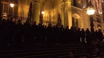 Hungarians Protesting Closure of Soros-Funded University Face Off With Riot Police Outside Parliament