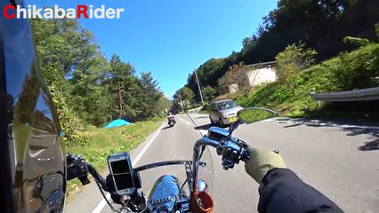 【ハーレーモトブログ】矢筈ダムキャンプ場に行くよ！＃５　ワインディングはちょっと....。ノーカットで！