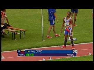 Athletics - Jose Ortiz - men's long jump T20 final - 2013 IPC AthleticsWorld Championships, Lyon
