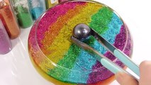 1000 Degree Ball VS Combine Glitter Slime Clay Learn Colors Slime Icecream DIY-xu