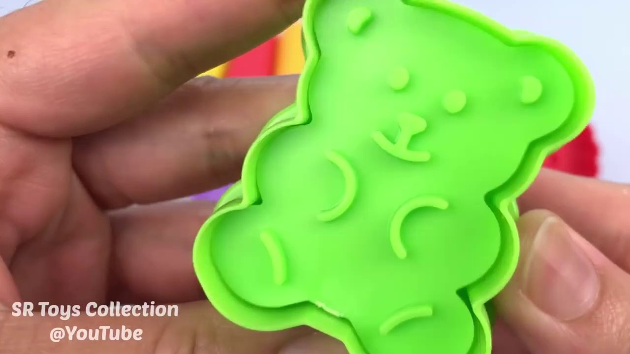 Fun Learning Colours with Play Doh Modelling Clay with Teddy