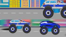 Police Cars Cartoon _ Learn colors for kids _ Learn Vehicles for Children _  Learn video f