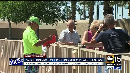 Sun City West residents upset over costly repairs to tennis court