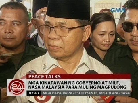 24 Oras: Mga kinatawan ng gobyerno at MILF, nasa Malaysia para muling magpulong