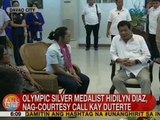 UB: Olympic Silver Medalist Hidilyn Diaz, nag-courtesy call kay Pres. Duterte