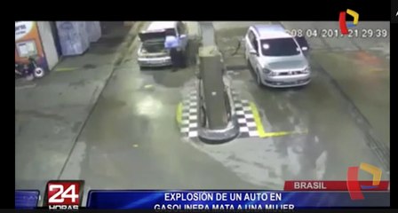 Brasil: mujer muere tras explosión de auto en gasolinera