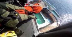 Italian Coast Guard Airlifts Sick Cruise Passenger to Naples Hospital