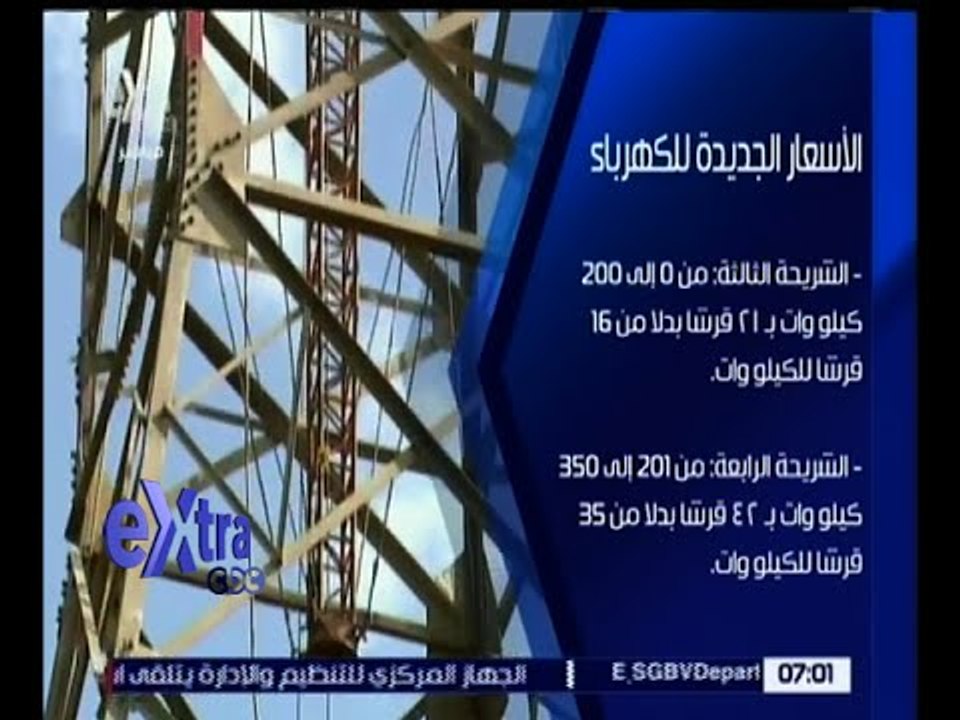 غرفة الأخبار | تعرف على الأسعار الجديدة للكهرباء