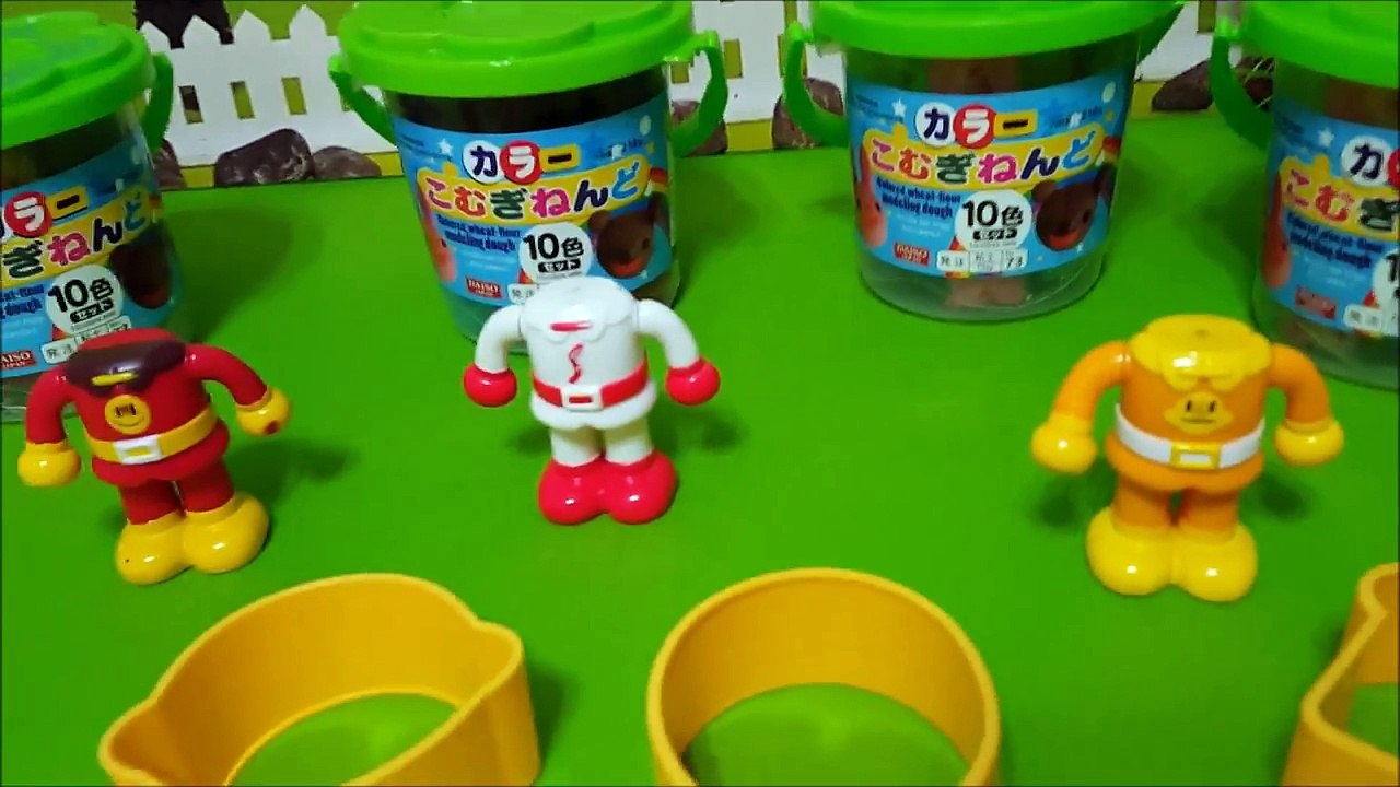 アンパンマン アニメ❤おもちゃ こむぎねんど ねんどで顔作り カレーパンマン 食パンマン カラフルなお顔になった！？ ❤ 子供向け おもちゃ 人気アニメ キッズ ごっこ 遊び トイキッズ Toy an