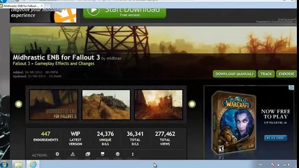 How to install mods for Fallout 3 WITHOUT NMM (NEXUS MOD MANAGER)