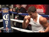 Gennady Golovkin vs. David Lemieux full video- Golovkin shadow boxing workout video