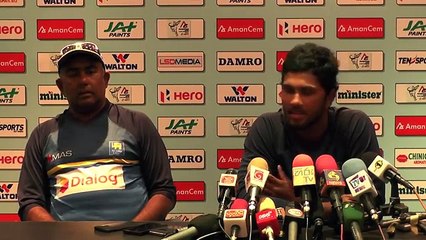 1st ODI Post Match Press Conference - Dinesh Chandimal & Tamim Iqbal
