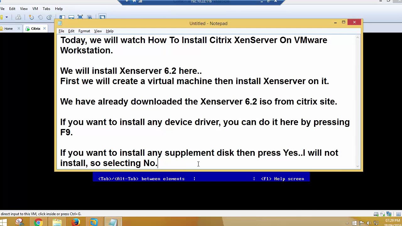 How To Install Citrix XenServer On VMware WorkstationInstall XenCenter & Connect Xenserver