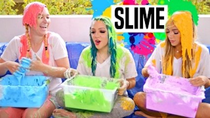 THE RAINBOW SLIME CHALLENGE w/ Niki and Gabi ft. Alisha Marie