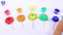 Best Learning Colors Video for Children - Glitter Painting Lollipop asdFinger Family Son