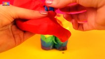Play Doh Rainbow Cake Surprise _ Spiderman, Frozen, Angry Birdsasd & Shopkins Surprises _ ABC Unboxing