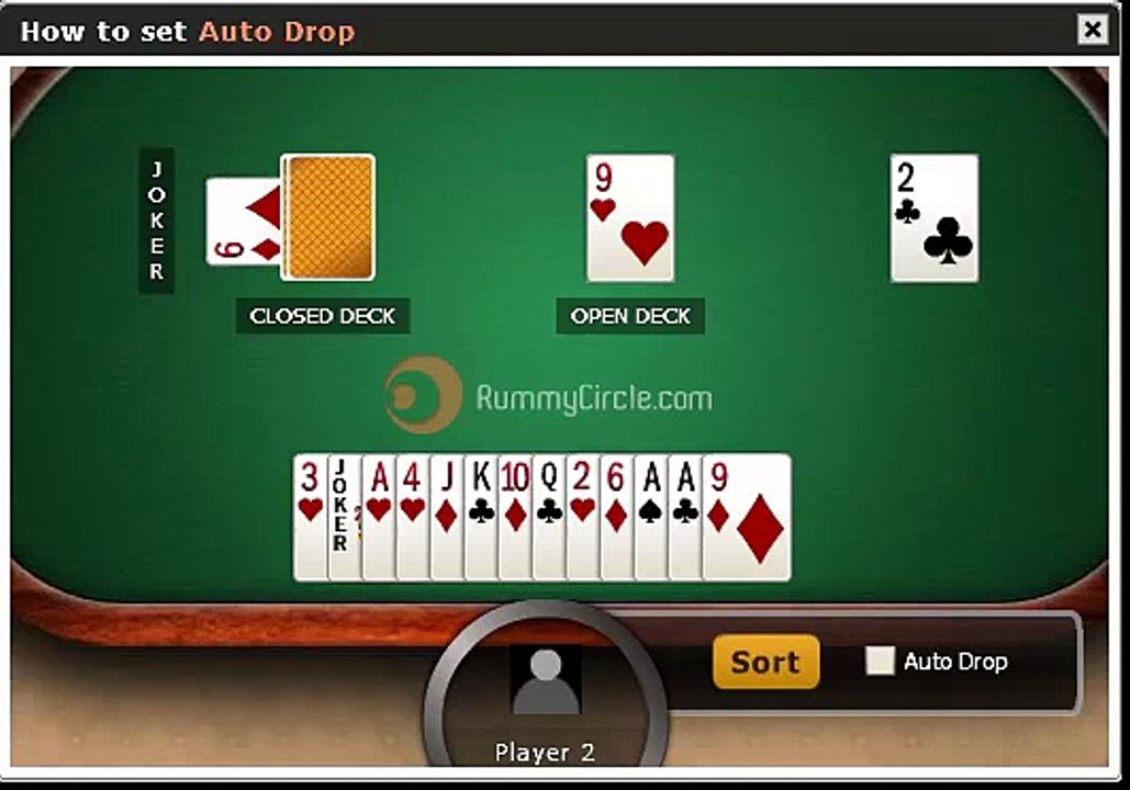 How to Set Auto Drop at RummyCircle