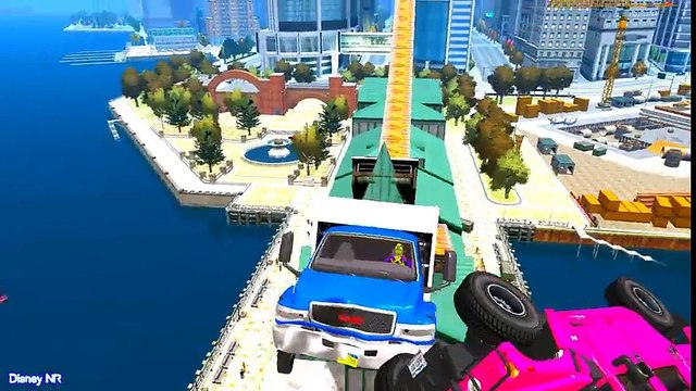 Learn Colors and Garbage Truck w Color Cars for Kids in Spiderman Cartoon for Kids - Nursery Rhymes - YouTube