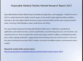 Disposable Medical Textiles Market Research Report 2017