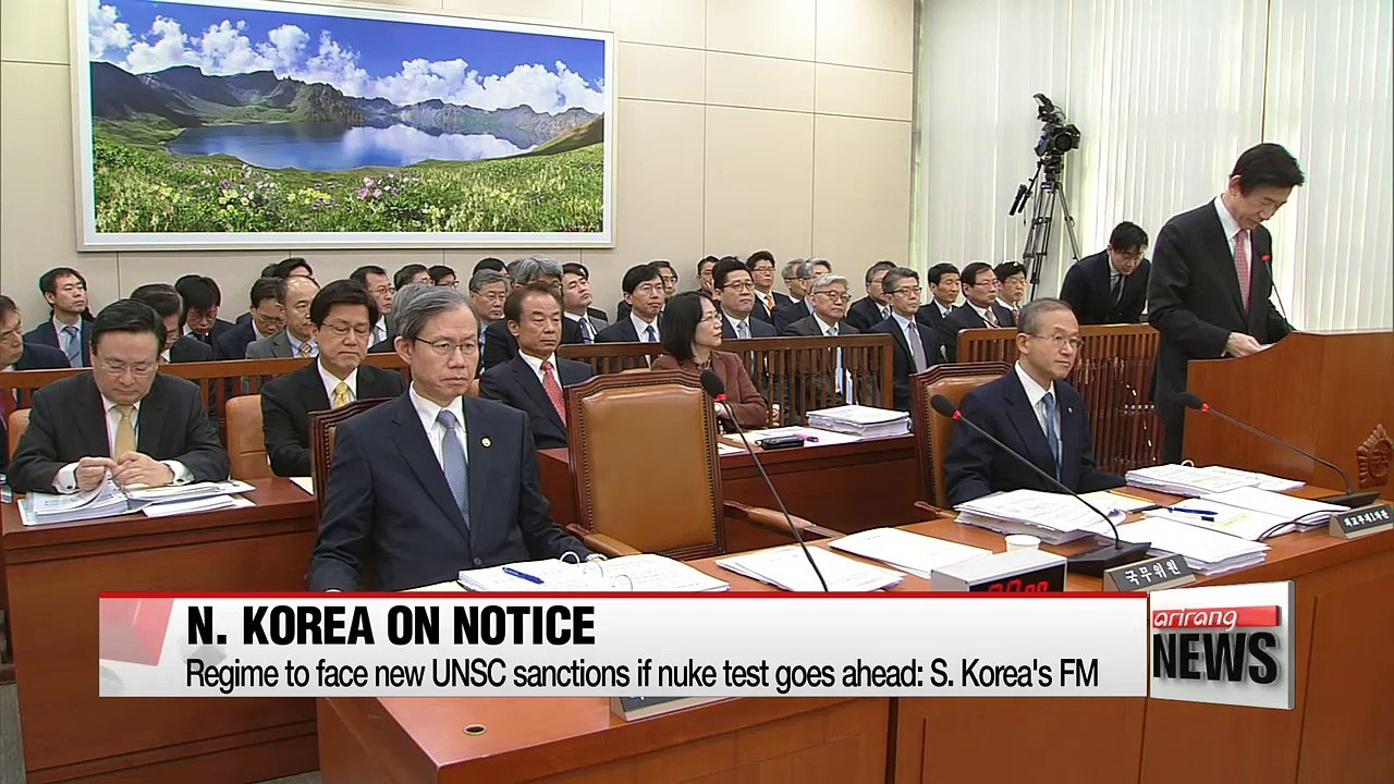 S. Korea's FM warns of new UN Security Council sanctions if N. Korea conducts nuke test