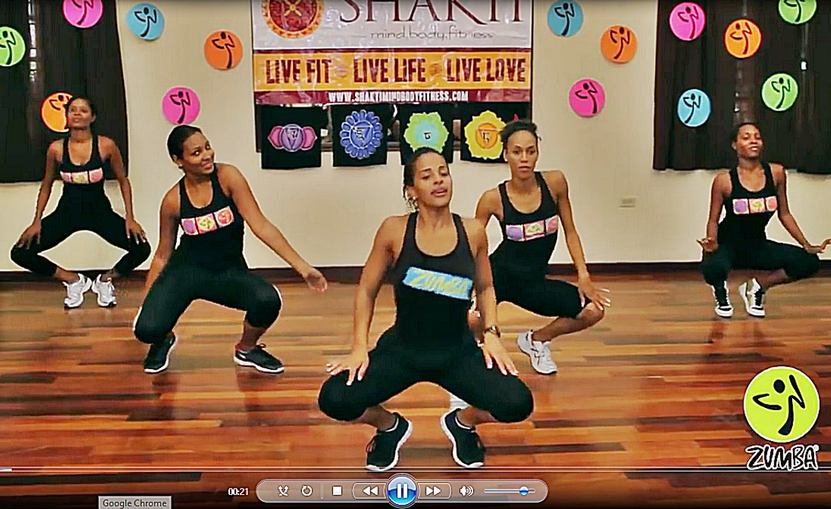 Zumba Dance Aerobic Workout - Bend Over Machel Montano Zumba Routine - Zumba Fitness For Weight Loss - Caribbean Reggae