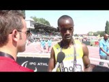 Interview: Hermas Muvunyi men's 800m T46 - 2013 IPC Athletics WorldChampionships Lyon