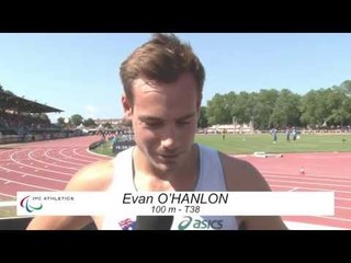 Interview: Evan O'Hanlon - men's 100m T38 semi-final - 2013 IPCAthletics World Championships, Lyon