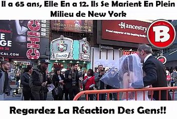 Il a 65 ans, Elle En a 12. Ils Se Marient En Plein Milieu de New York,Regardez La Réaction Des Gens!!