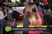 Semana Santa: pasajeros abarrotan terminales terrestres