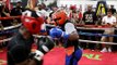 Floyd Mayweather vs. Andre Berto- Mayweather workout sparring session video
