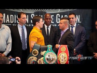 Gennady Golovkin vs. David Lemieux full video-complete face off video-New York