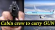 Korean Air allows cabin crew to carry guns to mange violent passengers | Oneindia News