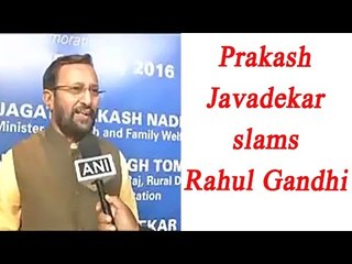 Download Video: Prakash Javadekar lashes out at Rahul Gandhi over criticising demonetisation | Oneindia News