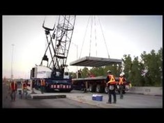 Pont préfabriqué sur les autoroutes - Precast bridge over highways