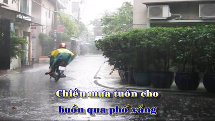 [Karaoke] MƯA QUA PHỐ VẮNG - Hà Phương