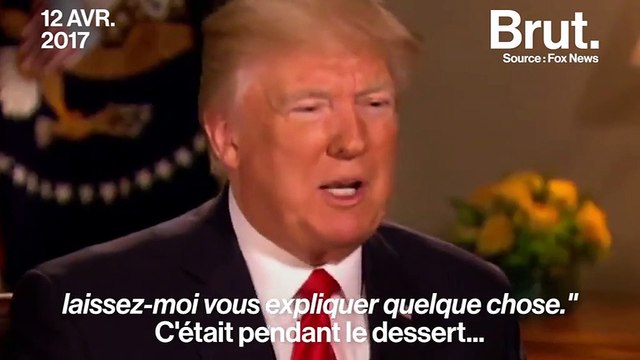 Trump a décidé de bombarder la Syrie en dévorant une belle part de gâteau au chocolat