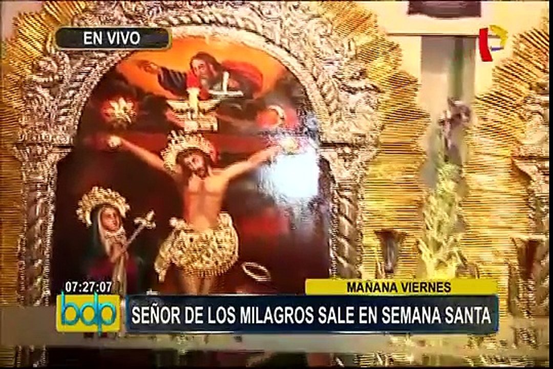 Imagen del Señor de los Milagros realizará recorrido este Viernes Santo