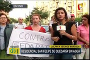 Residencial San Felipe: vecinos protestan ante probable cambio en modalidad de pago del agua