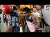 Leo Santa Cruz vs  Abner Mares full video: Santa Cruz workout video - double end bag & speed bag