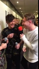 We're live with the contestants backstage before the show...