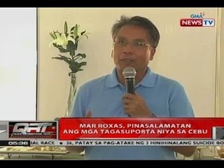 QRT: Mar Roxas, pinasalamatan ang mga tagasuporta niya sa Cebu