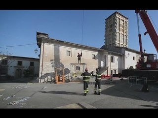 Download Video: Cascia (PG) - Terremoto, conclusi lavori per campanile chiesa S.Ippolito (13.04.17)